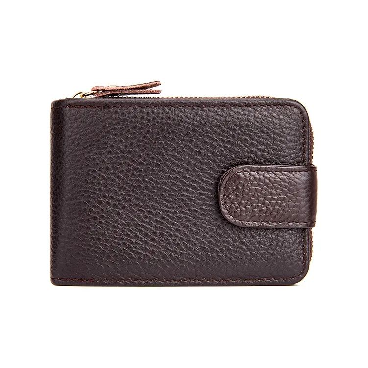 BOSTANTEN Leather Black/Coffee Card Holder Men's-1