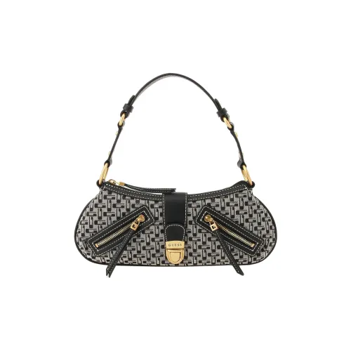 GUESS Polyester With Cotton Handbag Shoulder Bag Regular Women's Black