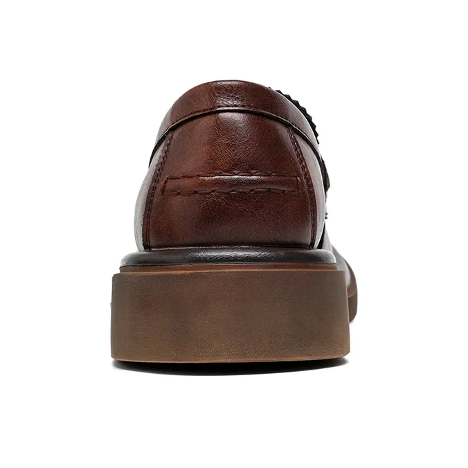 Chi Wolf Gommino Loafers Men Brown/Black-8