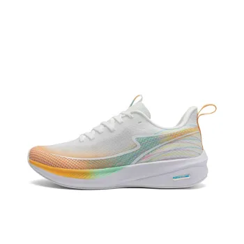LPMX Cushioning Lightweight Slip-Resistant Low-Top Carbon Plate Running Shoes Unisex Beige Bright Nectarine