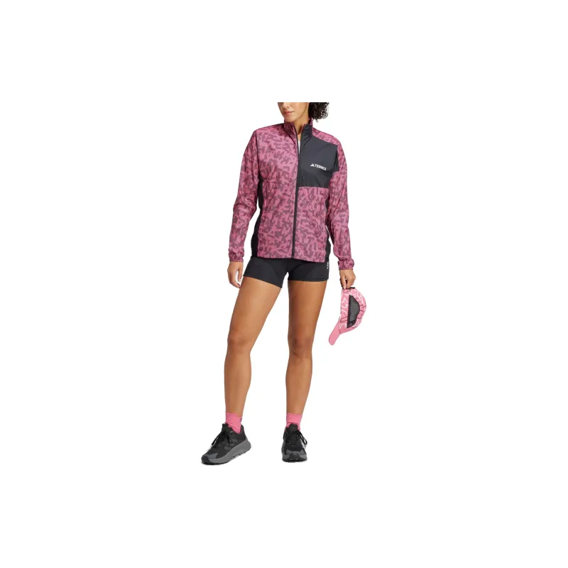 Adidas Terrex Trail Running Wind Jacket Jackets Coats Women's Pink-1