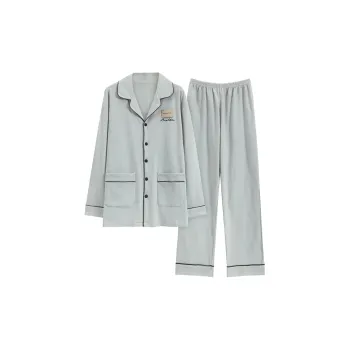 Sleep Pajama Set For Students In Dormitories, Home, Outerwear Ready Men's Light Gray