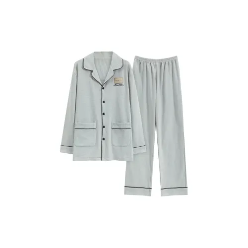 Sleep Pajama Set For Students In Dormitories, Home, Outerwear Ready Men's Light Gray