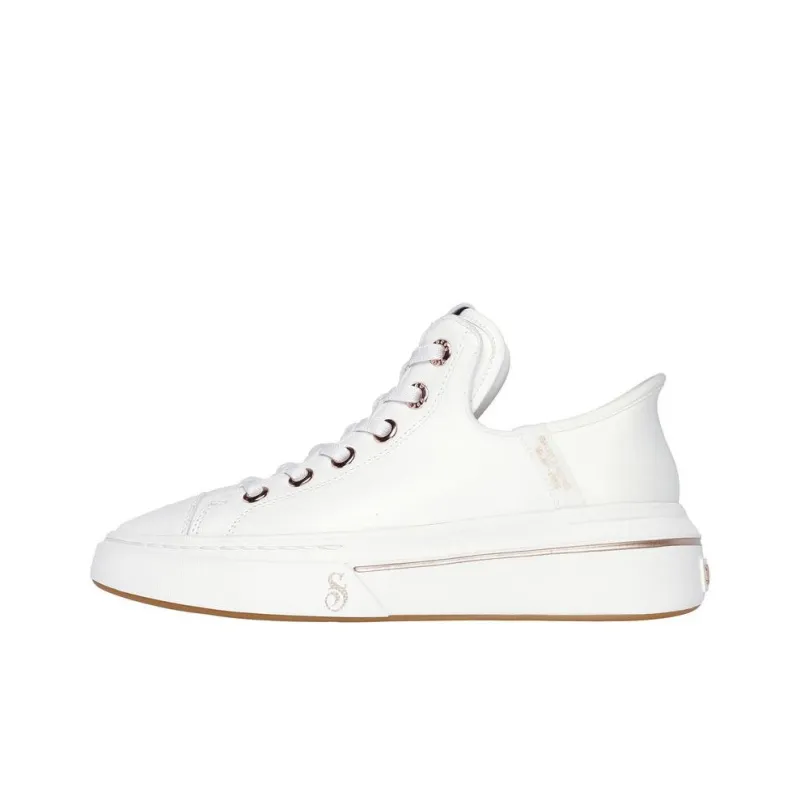 Skechers Slip Ins Anti Slip Wear Resistant Low Top Casual Shoes Women's White-0
