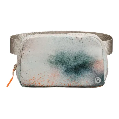 Lululemon Polyester One Shoulder Crossbody Fanny Pack Unisex Multicolor Spray Ink Blush