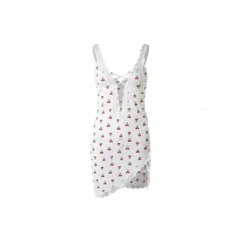 TLXT Nightgown Women's White Cherry