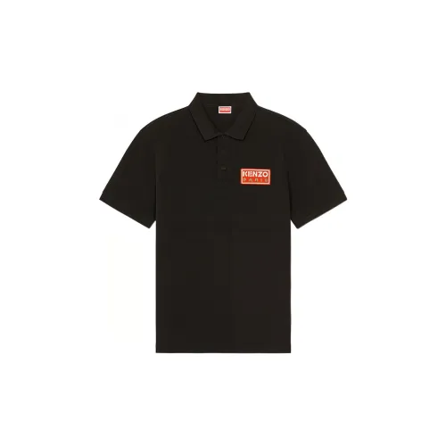 KENZO Logo Patch Short-Sleeved Polo Shirt