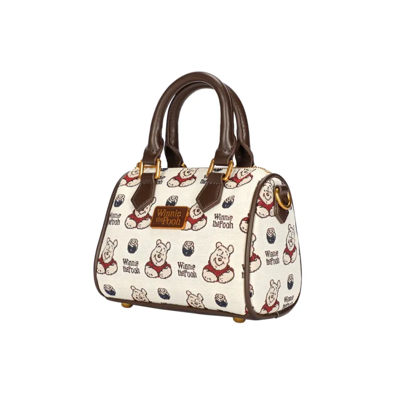 Disney Winnie The Pooh Series PU Stitched Canvas Bag, Shoulder Bag, Handbag Regular Women's Ecru-6