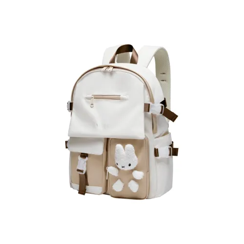V.NINE Fabric 13.3 Inch Laptop Backpack For Women's, Stylish And Durable Backpack Large Size Women's Beige Apricot