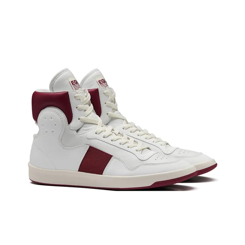 EQLZ EQUALIZER 1970 Lightweight High Top Vintage Basketball Shoes Unisex Campus Red-2