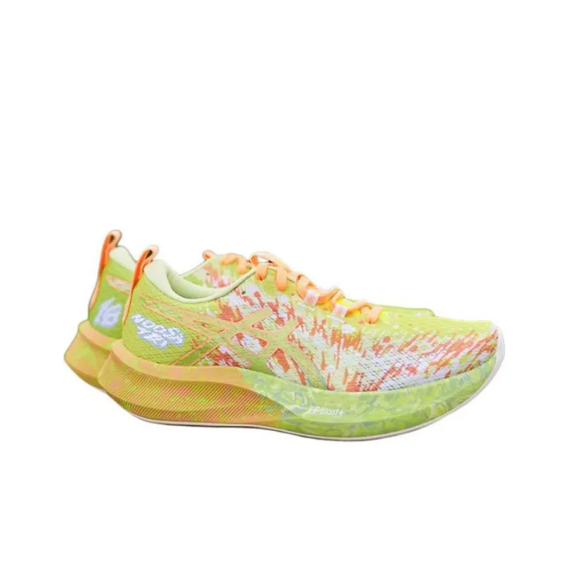 Asics NOOSA TRI 16 Breathable And Resilient Low Top Long Distance Running Running Shoes Men's Yellow Green-1