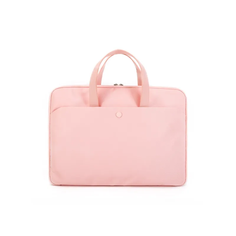 HAWA Polyester Laptop Bag Regular Unisex Black/Gray/Pink-5