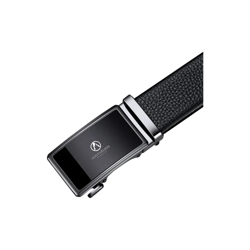 AUGTARLION Business Fashion Durable Automatic Buckle Pants Belt Leather Belts Men's Width  3.5cm-1