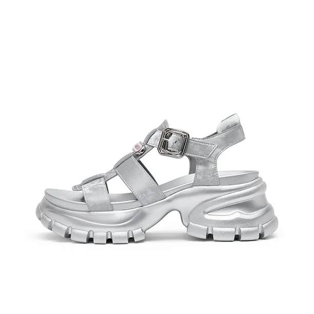 SUGARSU Beach Sandals Women's Silver-0