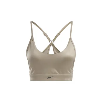 Reebok Lux Shine Strappy Bra Bra Women's Driftwood Beige