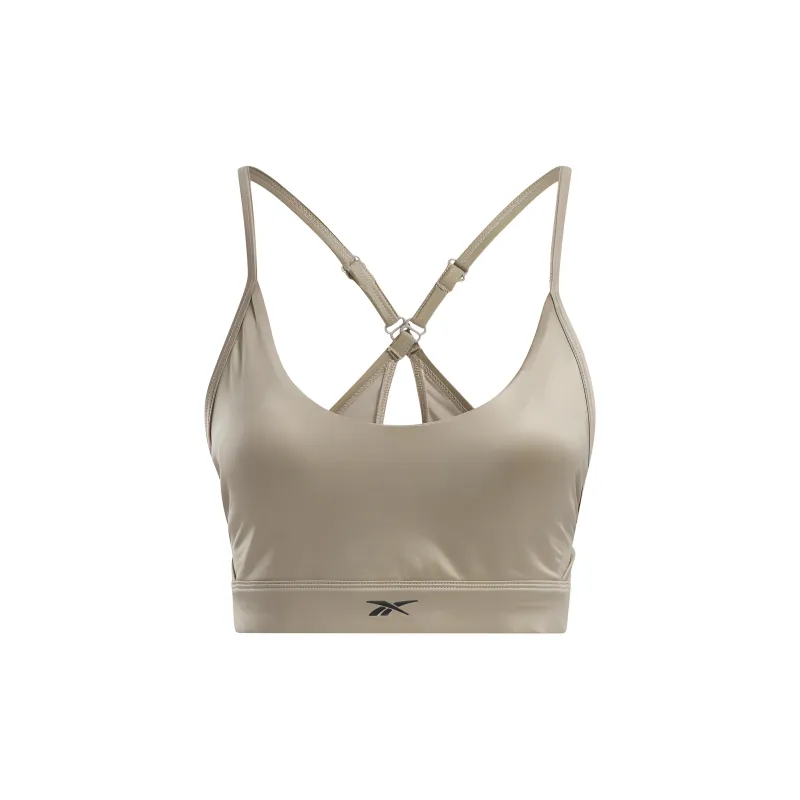 Reebok Lux Shine Strappy Bra Bra Women's Driftwood Beige-0