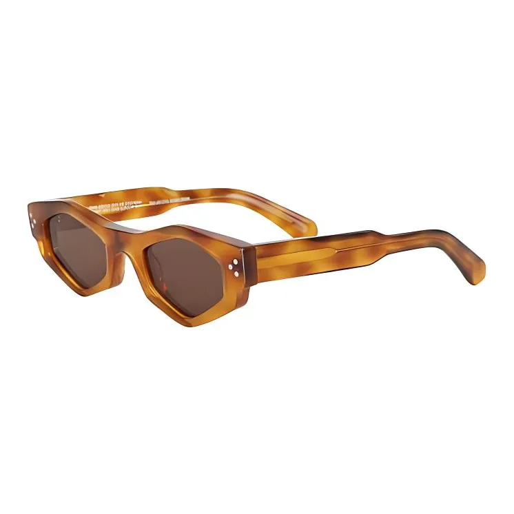 District Vision Acetate Irregular Shape Sunglasses Unisex Honey-0