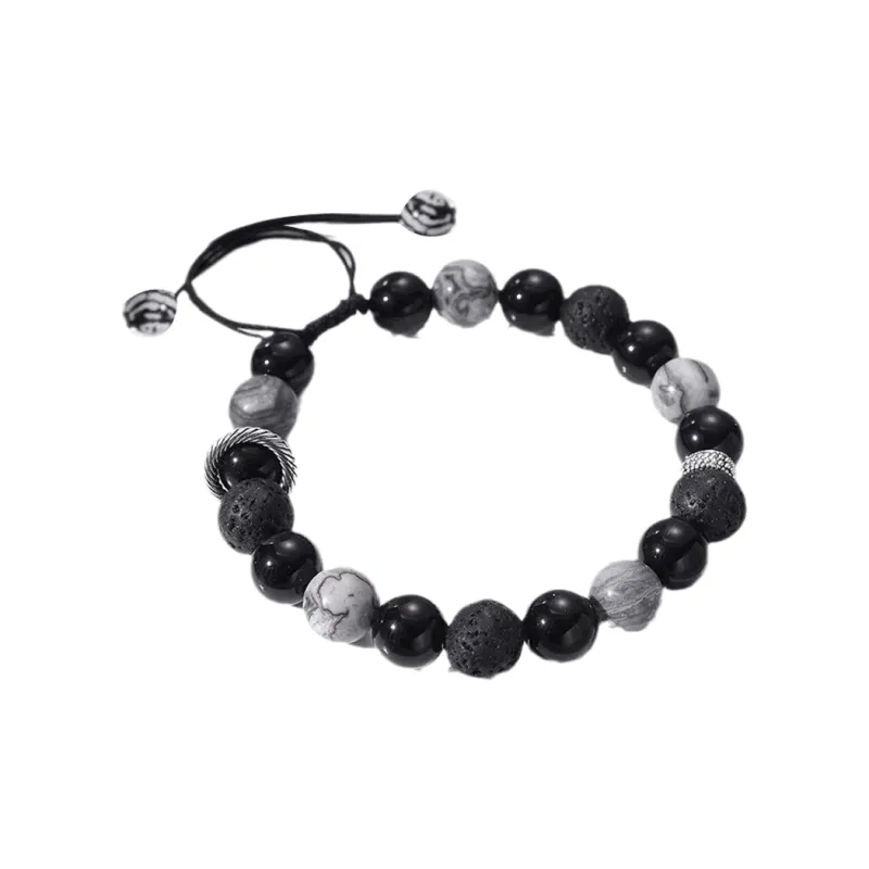 ZHONGLING Obsidian Bracelets Unisex-0