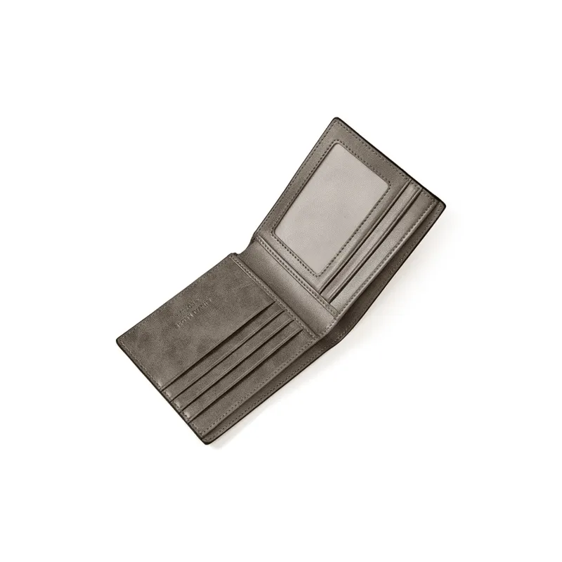 Simvay Clos Synthetic Leather Coin Purse ID Clutch Card Clip Holder Regular Men's Gray-3