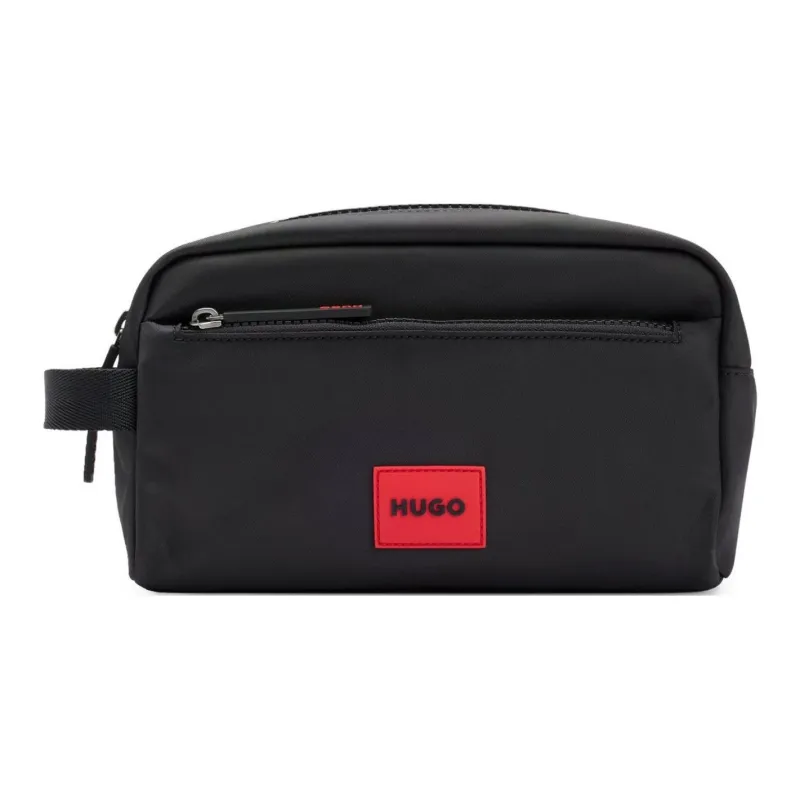 HUGO BOSS Polyester Toiletry Bag Clutch Men's Black-1