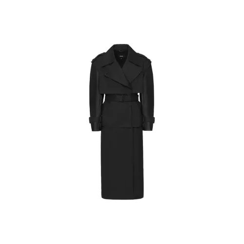 MACKAGE Trench Coats Women's Black