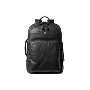 Sharkborough Vegetable Tanned Cow Leather Backpack Men's Black