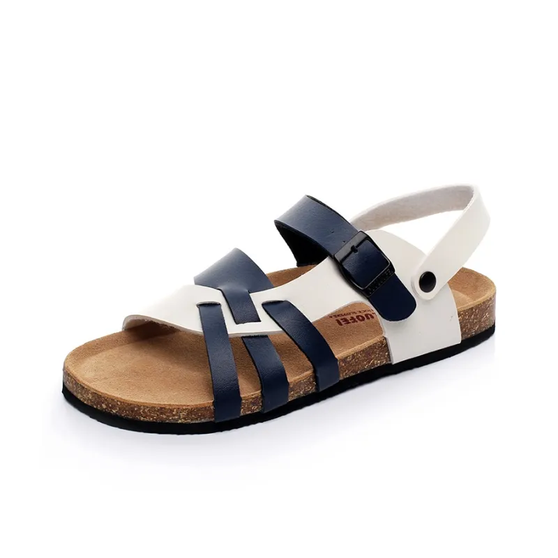 Golofi Double Layered Cork Slippers Roman Sandals Men's-5