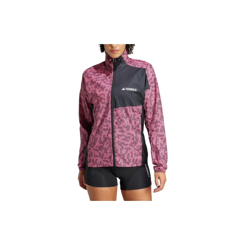 Adidas Terrex Trail Running Wind Jacket Jackets Coats Women's Pink-3