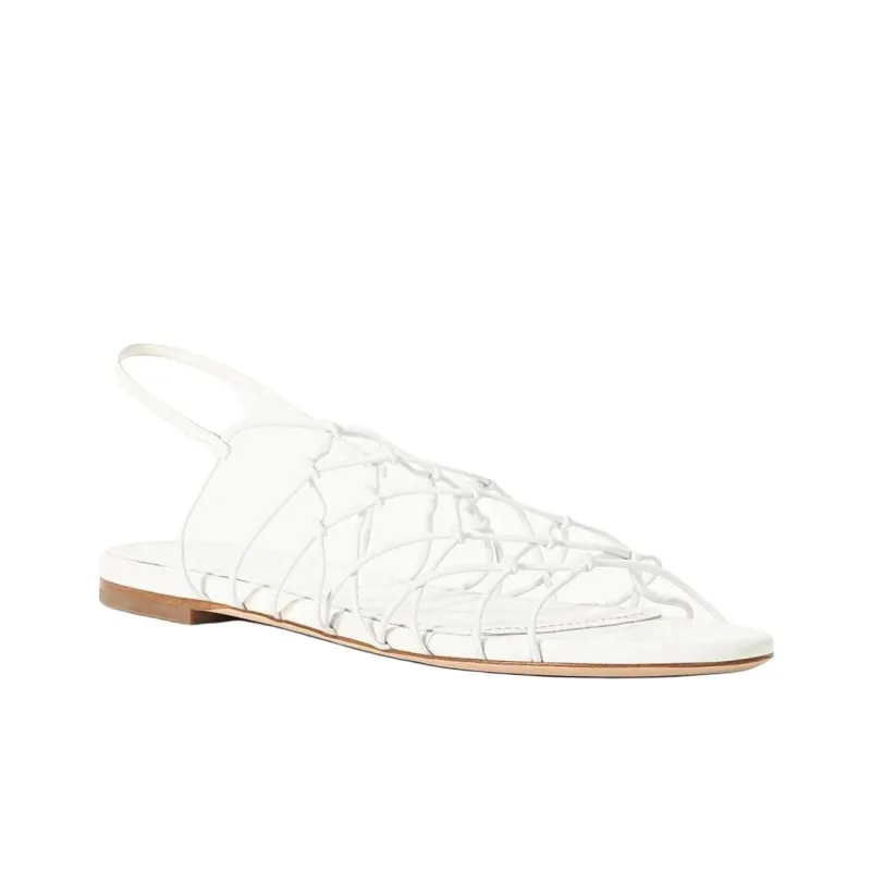 Staud Gio Strap Sandals Women's White-2