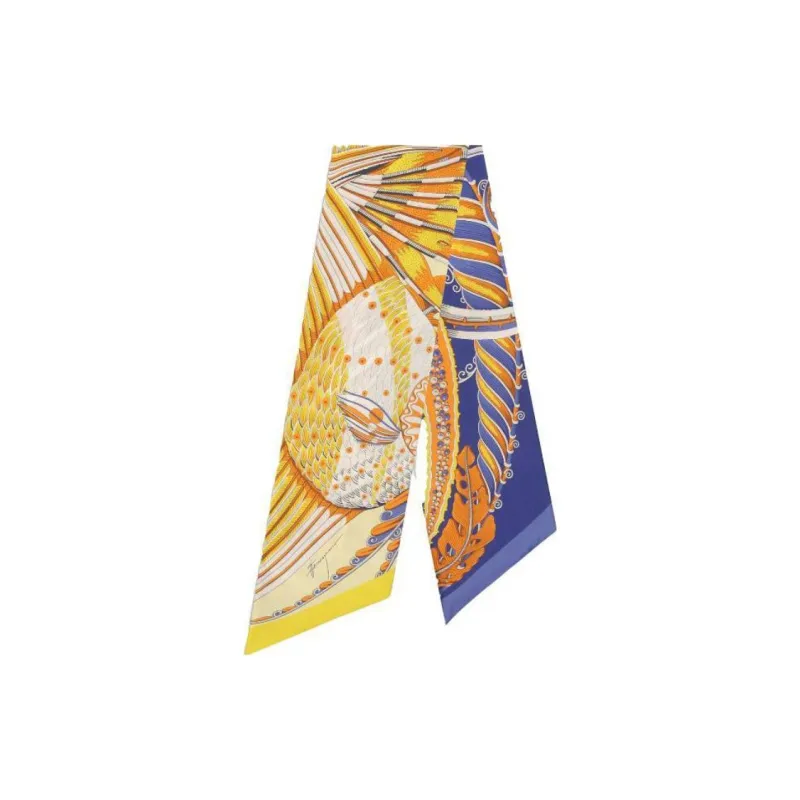 FERRAGAMO Silk Scarves Women's Yellow-0