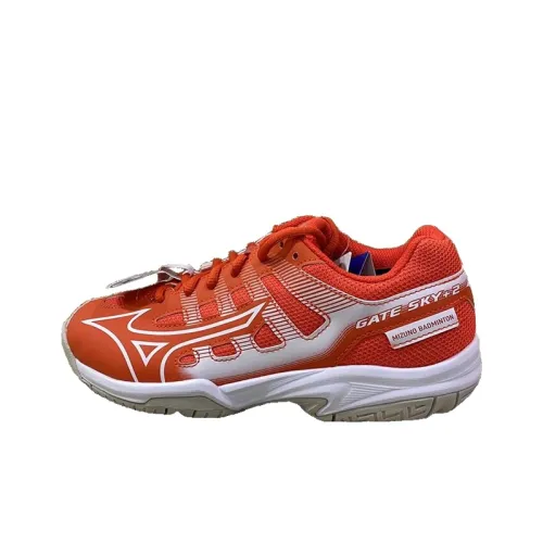 Mizuno SKY Gate Plus 2 Anti-Slip And Wear-Resistant Breathable Low-Top Badminton Shoes Unisex Orange White