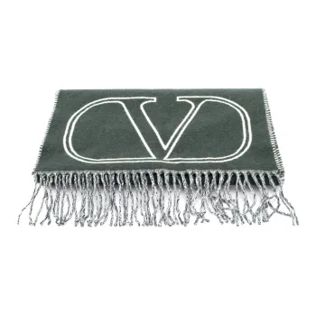 Valentino Cashmere Knit Scarves Men's Green