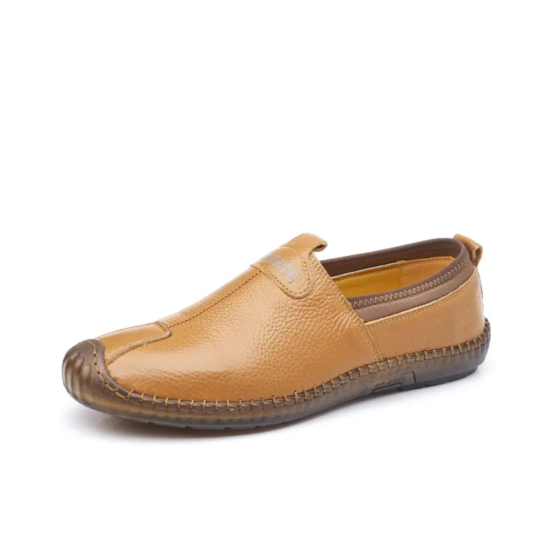 PAMATE Gommino Loafers Men Ecru/Black/Brown-12