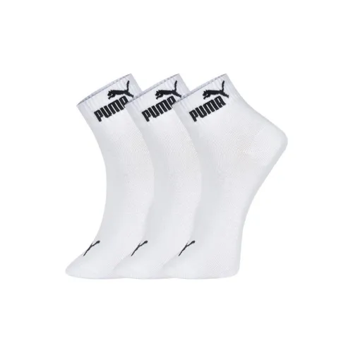 PUMA Mid-Calf Socks Men's 3 Pack White