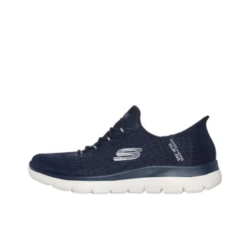 Skechers Slip Ins Anti Slip Wear Resistant Low Top Casual Running Shoes Women's Dark Blue