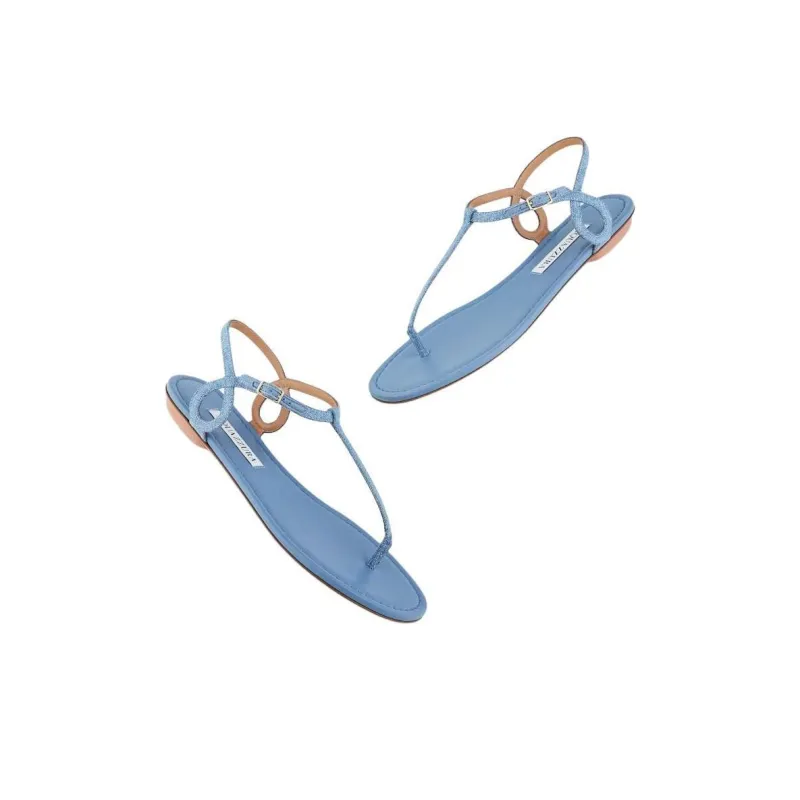 AQUAZZURA Almost Bare Strap Sandals Women's Blue-3
