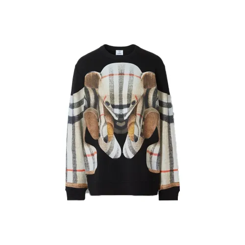 Burberry Thomas Bear Print Cotton Oversized Sweatshirt 