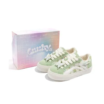 TUOPIN Pie Shoes Selected Box Slip Resistant Lightweight Breathable Low Top Skateboard Shoes Unisex