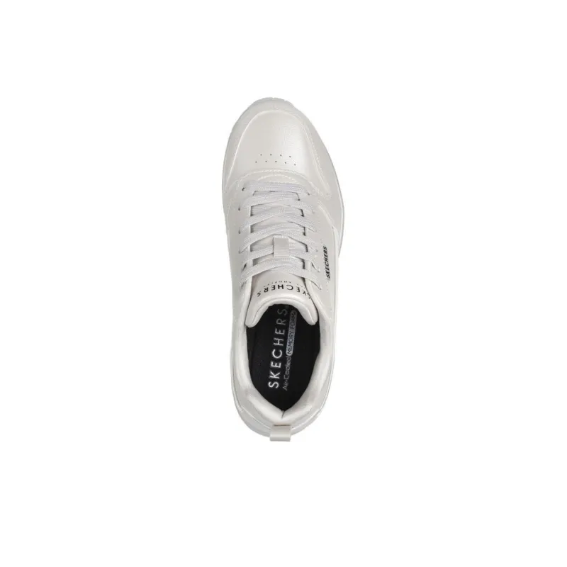 Skechers Uno Anti Slip Wear Resistant Low Top Casual Shoes Women's Silver-3