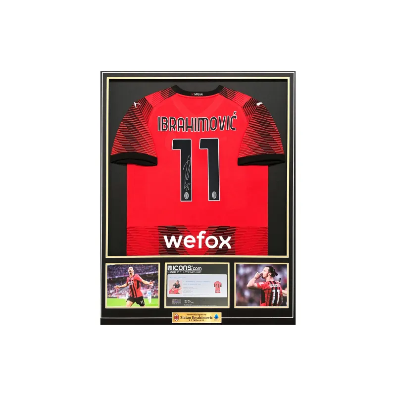 Huayitaojin Ac Milan Jersey ICONS Officially Licensed Company Certificate Framed 110x80cm Men's Collectible Classic-1