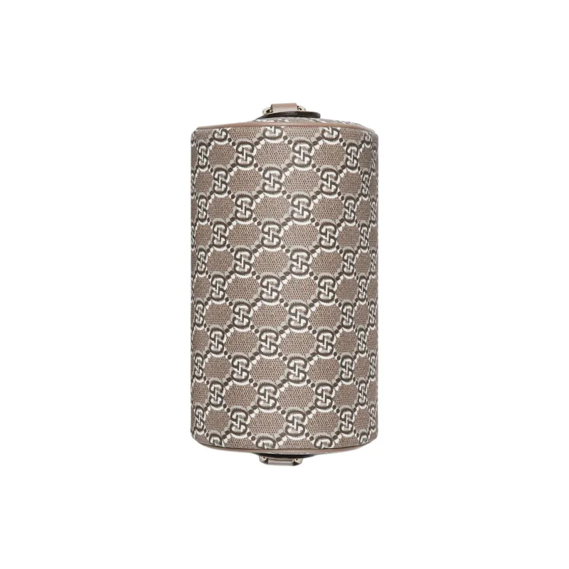 GUCCI Printed Leather Crossbody Bag Shoulder Bag Women's Taupe-4