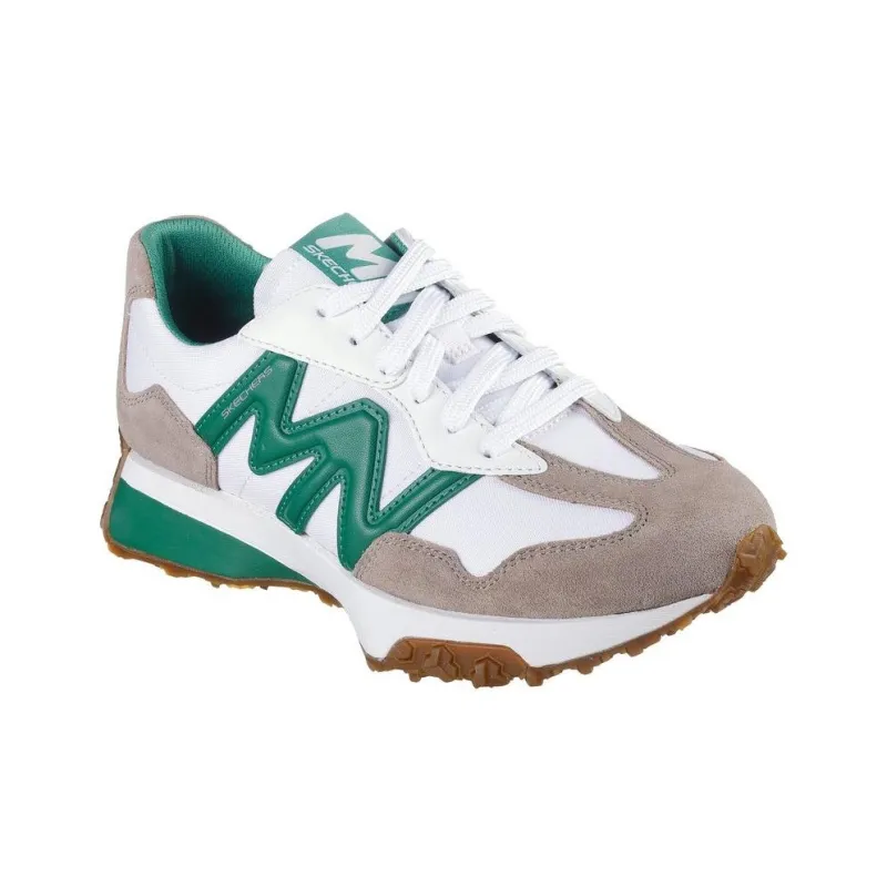 Skechers MARK NASON Anti Slip Wear Resistant Low Top Casual Running Shoes Women's White Green-2