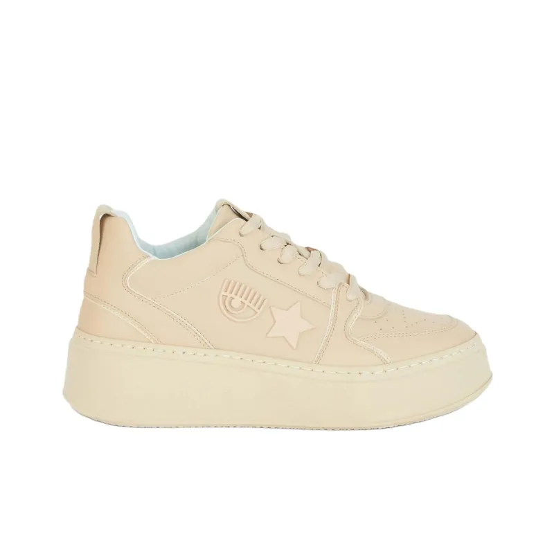 CHIARA FERRAGNI Cf School Low-Top Casual Shoes Women's Beige-1