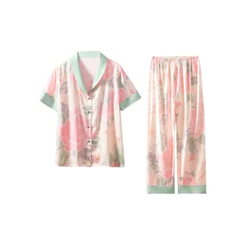 Shanghai Story Pajama Set Women's Leisurely Flowers Playing With Shadows