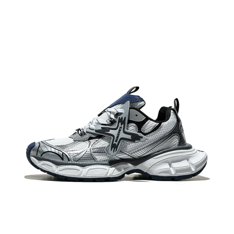 BOIGEMES Chunky Sneakers Unisex Low Top White/Black/Gray/White Blue/Champagne-15