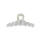 Silver White Round Bead Tubas Claw Clip