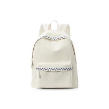 Werocker Canvas Backpack Regular Unisex Ecru/Black/Green