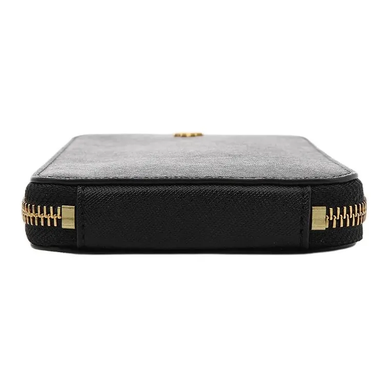 TORY BURCH Saffiano Leather One Shoulder Crossbody Cell Phone Pouch Women's Black-3