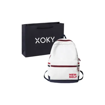 XOKY Nylon Backpack Regular Unisex White/Black/Pink/Green