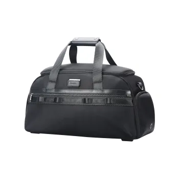 BOPAI Fabric With Microfiber Luggage Bag Gym Bag Travel Bag Large Size Unisex Black/Gray & Black